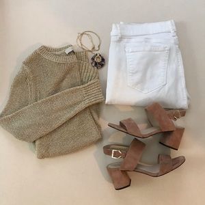 Gold shimmery summer sweater